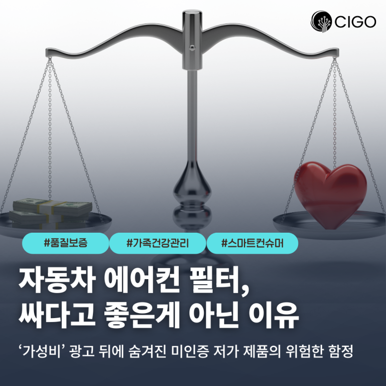 저가형 가성비 자동차 필터가 오히려 독? 가성비 따지다 건강을 망치는 이유